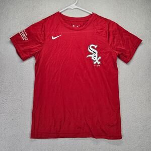 Chicago White Sox Nike T-Shirt Youth XS Red Tee Dri-Fit Heat Transfer Logo